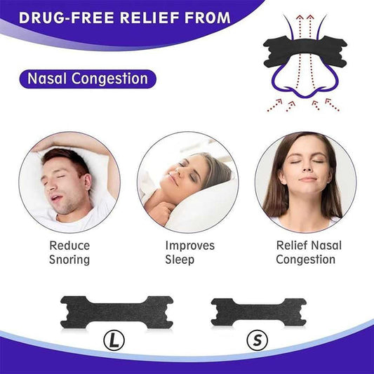 30Pcs New Hypoallergenic Nose Strips Breathable Non-Invasive Anti-Snoring Sticker Nasal Congestion Nose Patches Better Breathing