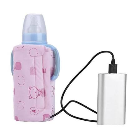 Portable USB Baby Bottle Warmer - Travel Milk Warmer Baby Feeding Bottle Warmer - Heating Thermostat Food Warmer
