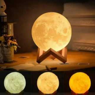 USB Moon Lamp 7 Color Changing Led Lights Himalayan Salt Lamp