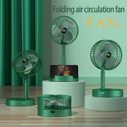 3 Speed Big size Rechargeable Mini Folding Telescopic Fan USB Rechargeable Floor Fan for Student Dormitory Home Outdoor Camping Office Small Desktop mini Fan
