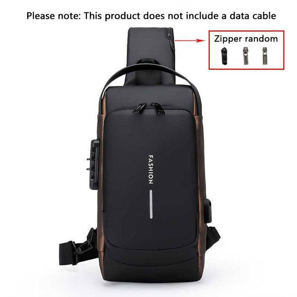 Fashion Anti-Theft Password Lock Crossbody Bag - High-Capacity Nylon Backpack with Adjustable Strap, Multiple Compartments & Secure Zipper Closure for Commuting, Travel, Hiking, Backpack for Travel