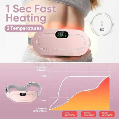 Period Cramp Relief Belt – Soothing Heat & Vibration Therapy for Menstrual Pain