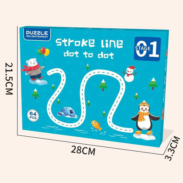 Stroke line Dot to Dot Puzzle Learning 64 pcs