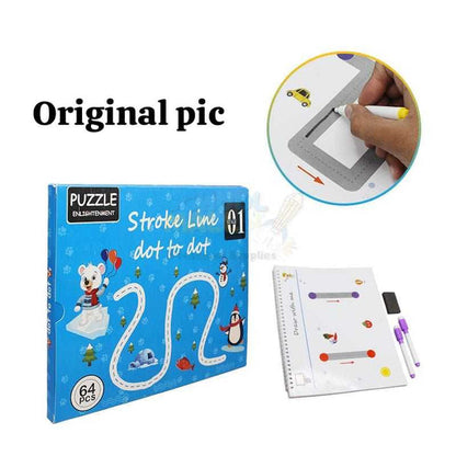 Stroke line Dot to Dot Puzzle Learning 64 pcs