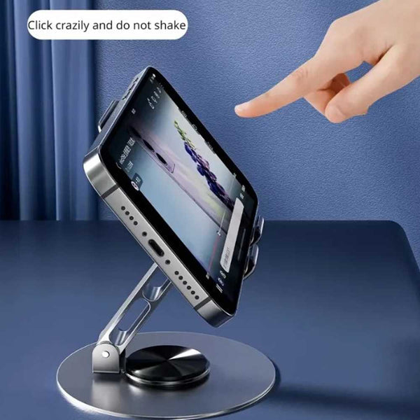 Universal Full Metal Mobile Phone Stand 360° Rotating Aluminum Alloy Base Desktop Tablet Phone Holder Stand