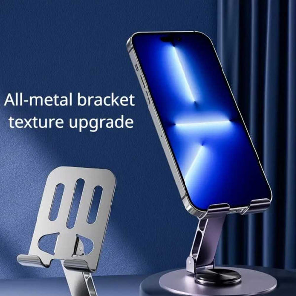 Universal Full Metal Mobile Phone Stand 360° Rotating Aluminum Alloy Base Desktop Tablet Phone Holder Stand