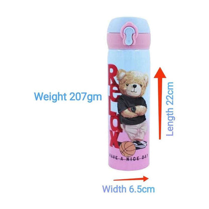 Water bottle Cartoon cute Teddy bear water Bottle In multi design and color Best for kids and other multi purpose