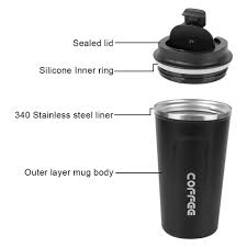 Temperature Display Indicator Sipper Vacuum Insulated Stainless Steel Flask