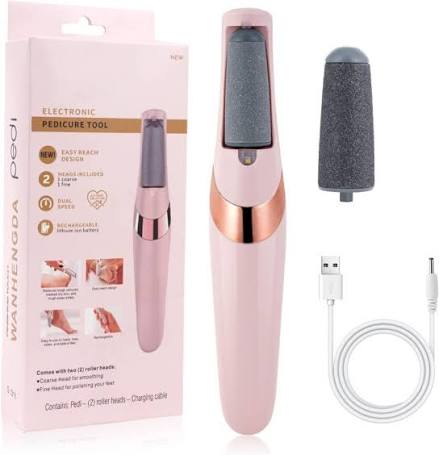 Electric Callus Remover for Feet Rechargeable Foot File Pedicure Tools Portable Foot Callus Remover Water Resistant Professional Foot For Dead Skin Women Men Travel (Pink)