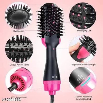 Hot Air Brush Multi-Function Hair Dryer Straightener Curler Comb One Step Professional Salon Hair Styler