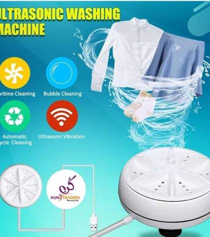 Mini Washing Machine | Portable Ultrasonic USB Turbo Washer for Travelling, Camping & Business Trips | Mini Clothes Washer for Socks, Underwear, Towels & Small Laundry – Compact & Energy Saving