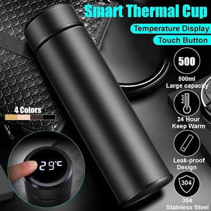 500ml Stainless Steel Thermos Bottle with Digital Temperature Display LED Intelligent Temperature Measurement Cup Vacuum Flask