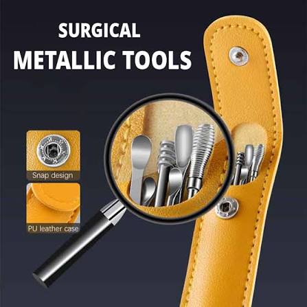Ear Wax Cleaning Tools Kit with Leather Pouch