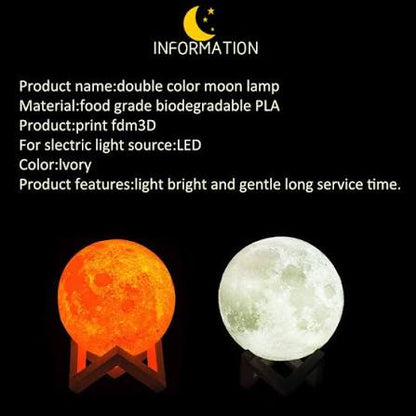 USB Moon Lamp 7 Color Changing Led Lights Himalayan Salt Lamp