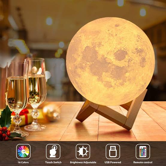 USB Moon Lamp 7 Color Changing Led Lights Himalayan Salt Lamp