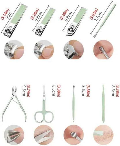 16pcs Stainless Steel Portable Nail Clipper Set Professional Pedicure Kit Beauty Manicure Set | Multicolor