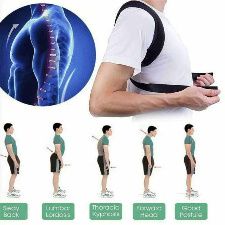 Best Adjustable Energizing Posture Support Belt Strap for Men and Women - Body Posture Corrector Belt – Genuine Corset Back Straight Brace Therapy Belt - Shoulder Spine Support Fixer - Back Pain Relief Belt