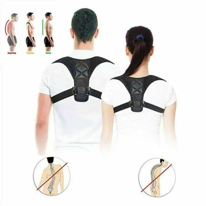 Best Adjustable Energizing Posture Support Belt Strap for Men and Women - Body Posture Corrector Belt – Genuine Corset Back Straight Brace Therapy Belt - Shoulder Spine Support Fixer - Back Pain Relief Belt
