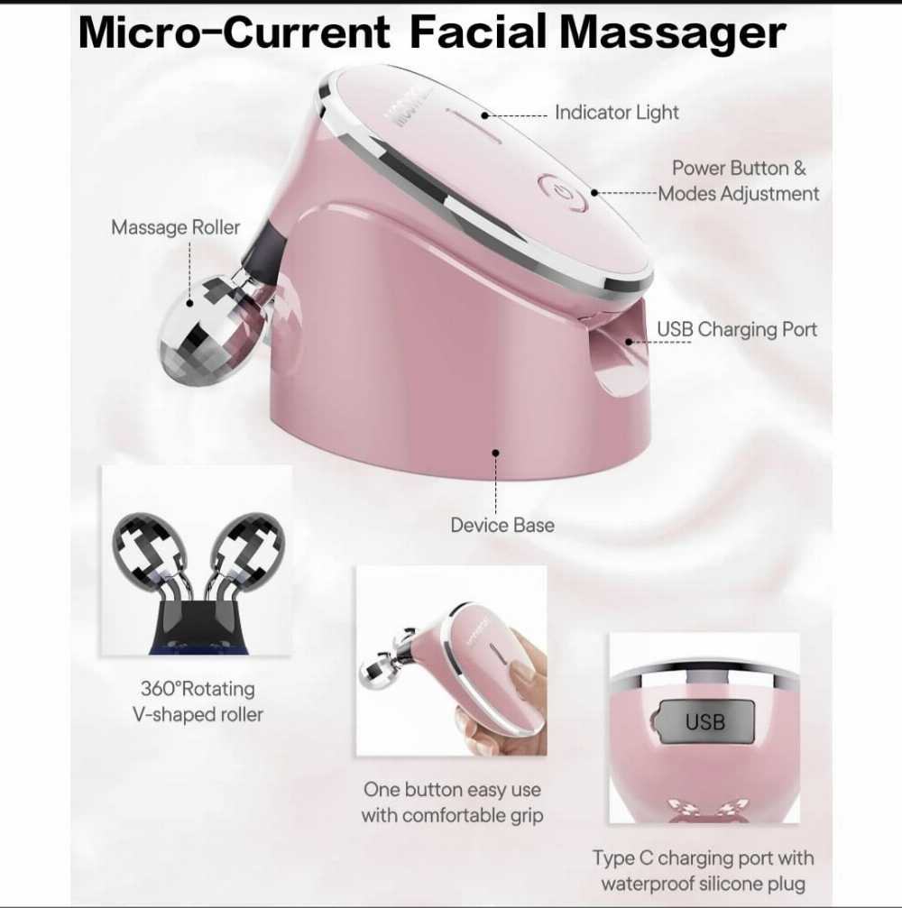 Micro current Facial Massager – Skin Tightening & Lifting Device