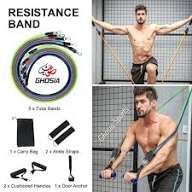 Home Gym Extreme Workout Fitness Strength Training Power Resistance Bands – 11 Pcs Set (JT-003)
