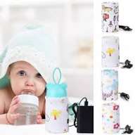 Portable USB Baby Bottle Warmer - Travel Milk Warmer Baby Feeding Bottle Warmer - Heating Thermostat Food Warmer