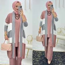 Turkish Patch-Work Gown Style 3-Pcs Winter