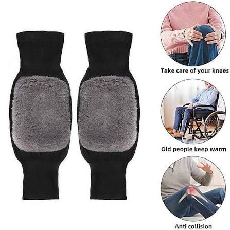 1 Pair Winter Wool Knee Pads Warm Knee Protector Wool Warmers Thickened Knee Brace