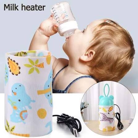 Portable USB Baby Bottle Warmer - Travel Milk Warmer Baby Feeding Bottle Warmer - Heating Thermostat Food Warmer