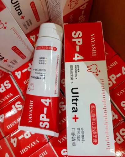 YAYASHI SP-4 Probiotic Whitening Toothpaste – Stain Removal & Breath Freshening Formula