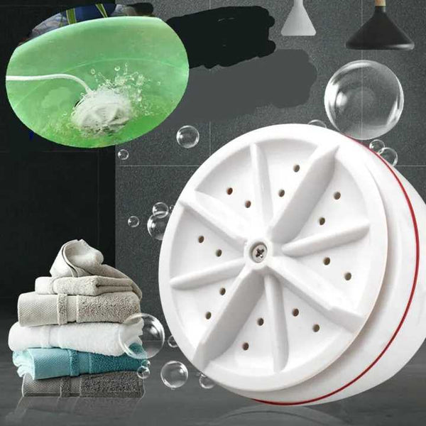 Mini Washing Machine | Portable Ultrasonic USB Turbo Washer for Travelling, Camping & Business Trips | Mini Clothes Washer for Socks, Underwear, Towels & Small Laundry – Compact & Energy Saving