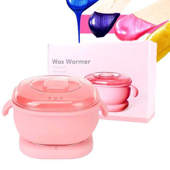 Portable Silicone Wax Warmer 400ML Foldable Wax Heater Hair Removal Wax Machine SPA Body Epilator Paraffin Wax Pot